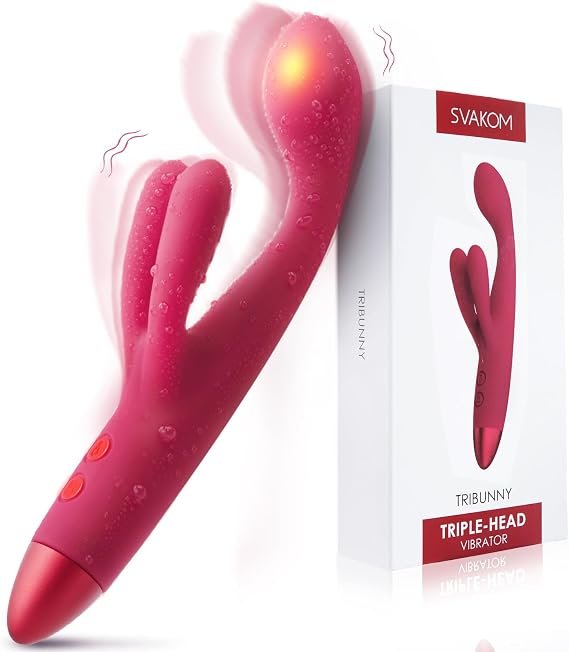 3-in-1 Rabbit Vibrator for Women with G-spot head and dual rabbit ears