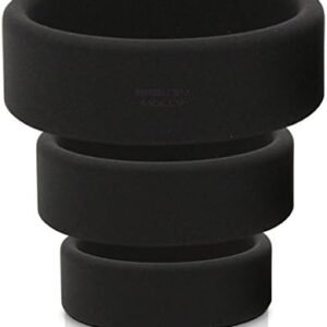 Three-piece silicone penis ring set in three sizes