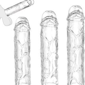 Clear Glass Dildo Set of 3