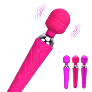 Pink Wand Massager with Attachments