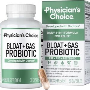 5-in-1 Gut Health Supplement with probiotics and digestive enzymes