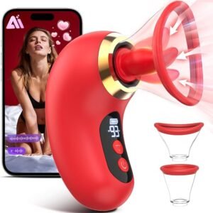 5-in-1 Rose Vibrator with Suction, Licking and App Control