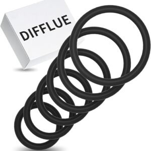 Six-piece silicone penis ring set with multiple sizes
