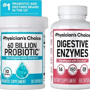 60 Billion CFU Probiotic and Digestive Enzymes Bundle for digestive wellness