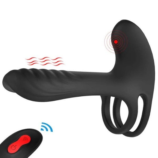 Black Prostate Massager Remote