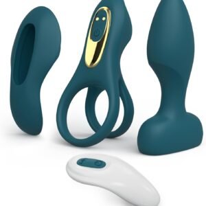 Teal Couples Vibrating Set