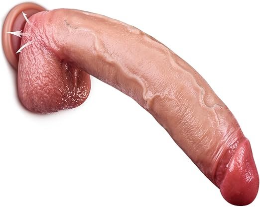9.1 Inch Realistic Silicone Dildo with detailed veins and lifelike head