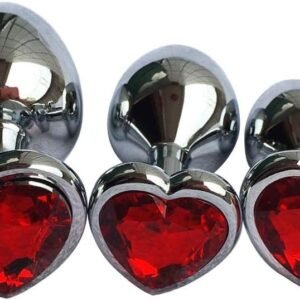 Metal Heart Butt Plug Set of 3