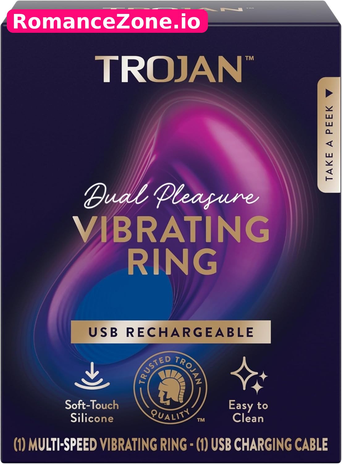 Trojan Dual Pleasure Vibrating Ring