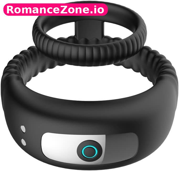 Black App Vibrating Cock Rings