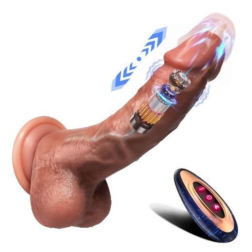 Flesh Rotating Thrusting Dildo