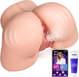 Gina AI Sync vibrating pocket sex doll with dual-entry design