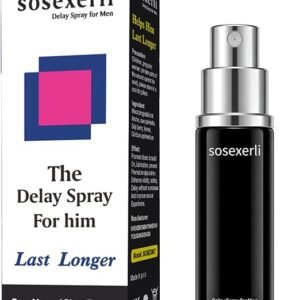 Herbal delay mist spray for men in a compact bottle