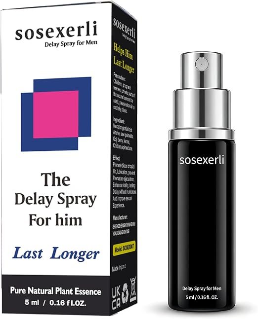 Herbal delay mist spray for men in a compact bottle
