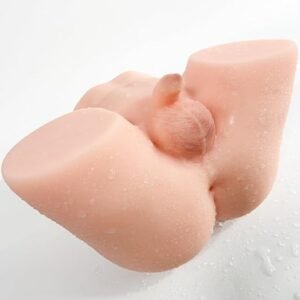 Small TPE male butt torso with 3D beaded internal channel