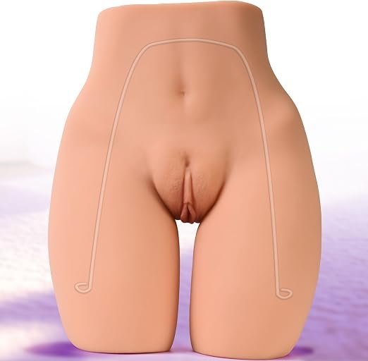 Adjustable-leg TPE torso sex doll with dual openings