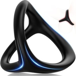 Adorime 3-in-1 silicone penis ring with flexible design