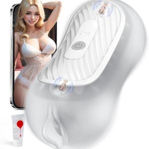 App-controlled male masturbator featuring dual vibration motors and eight vibration modes