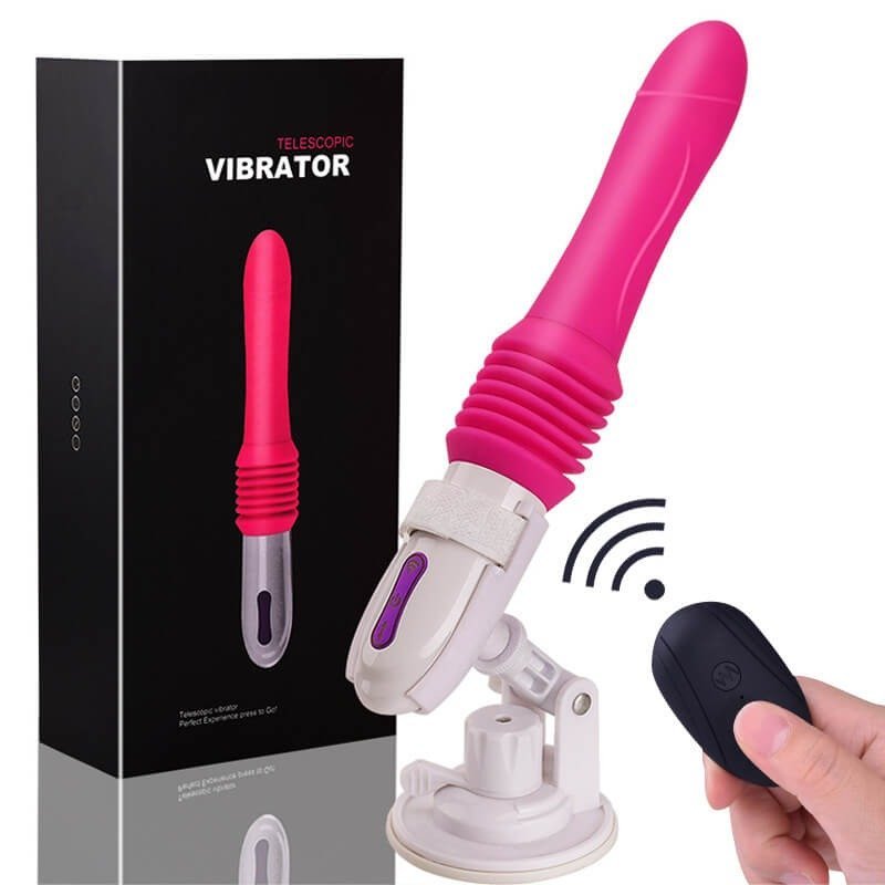 Pink Suction Vibrating Dildo