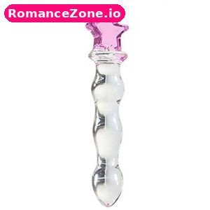 Glass Star Beaded Dildo