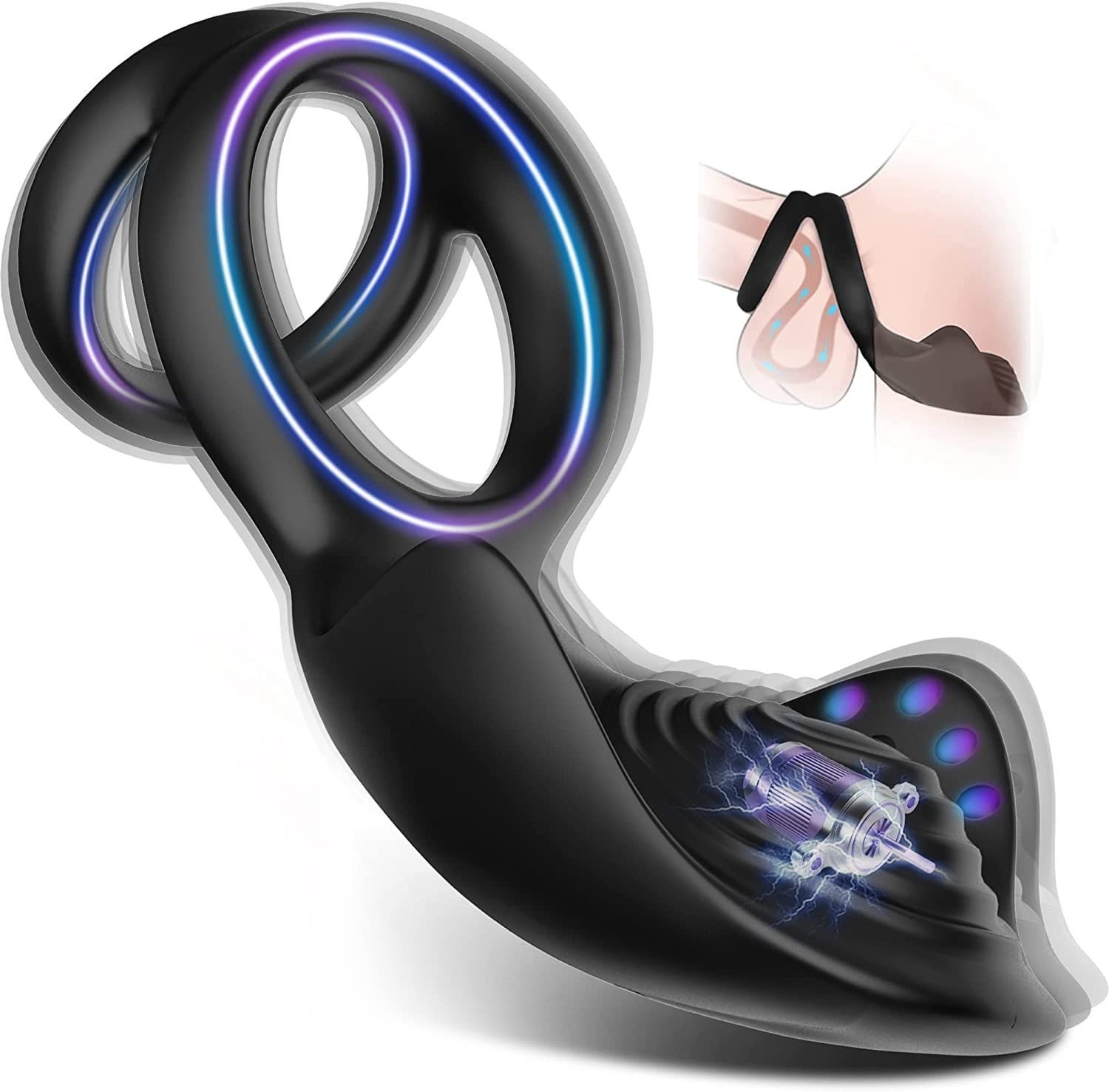 Black Glowing Couples Vibrator