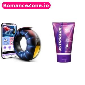 App Control Vibrating Cock Ring + Astroglide Gel Personal Lubricant Combo
