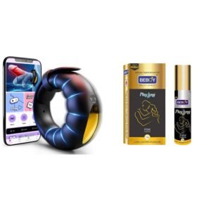 App Control Vibrating Cock Ring + Beboy Delay Spray Combo