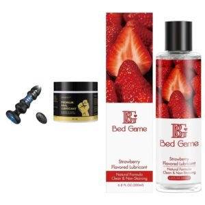 Anal Starter Combo + Bed Game Strawberry Lubricant Combo