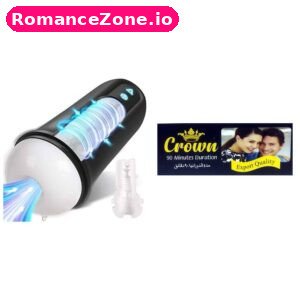Automatic Glowing Masturbator + Crown Delay Cream Combo