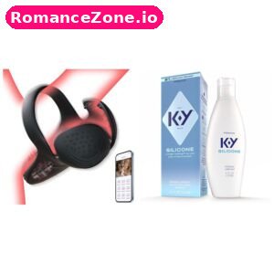 Black App Couples Vibrator + K-Y Silicone Lubricant Combo