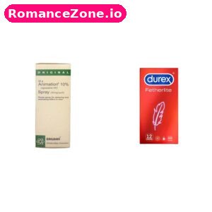 Animation Delay Spray + Durex Fetherlite Condoms 12 Pack Combo