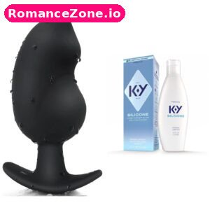Black Curved Butt Plug + K-Y Silicone Lubricant Combo