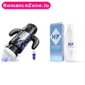 Automatic Handle Masturbator + K-Y Silicone Lubricant Combo