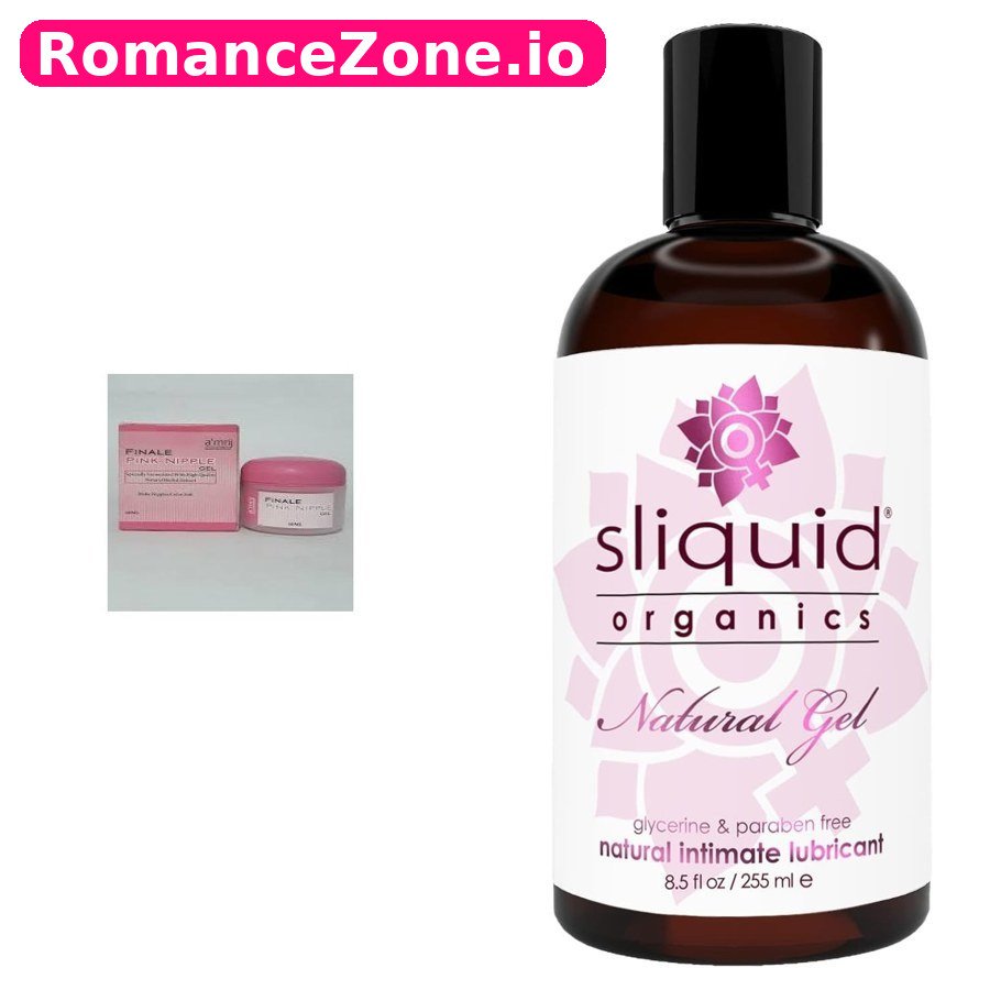 Amrij Finale Pink Nipple Gel + Sliquid Organics Natural Gel Combo