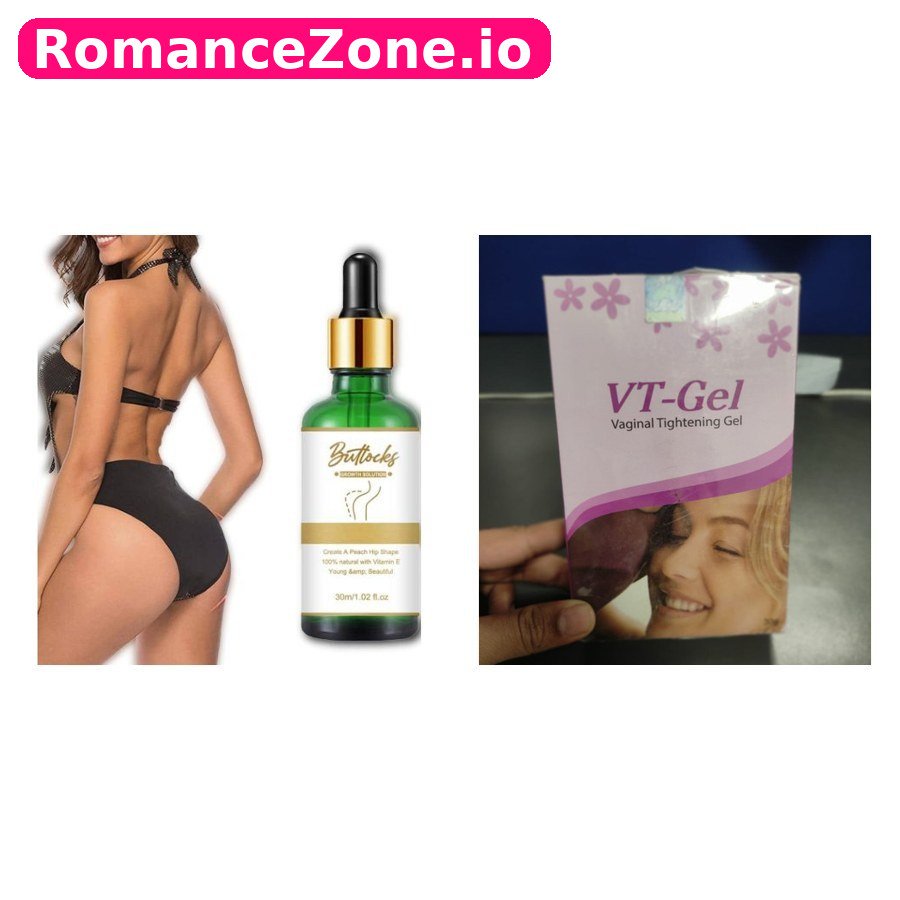 Buttocks Growth Solution Oil + VT-Gel Vaginal Tightening Cream Combo