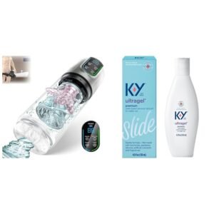 Automatic Masturbator Cup + KY Ultragel Slide Lubricant Combo