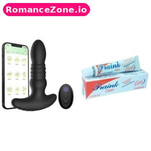 Black App Prostate Massager + Fraink Delay Cream Combo