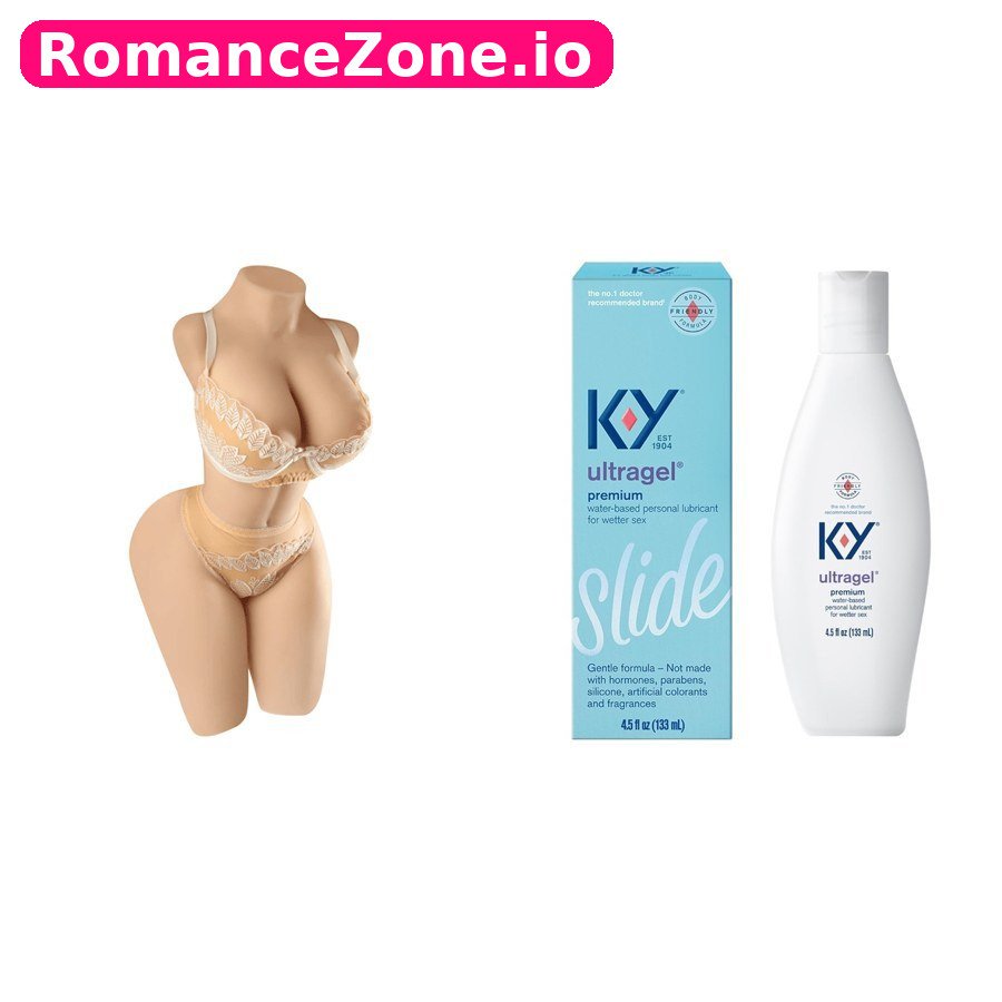 Female Torso Doll with Lingerie + KY Ultragel Slide Lubricant Combo