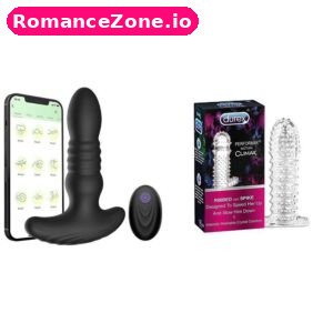 Black App Prostate Massager + Durex Performax Climax Condoms Combo