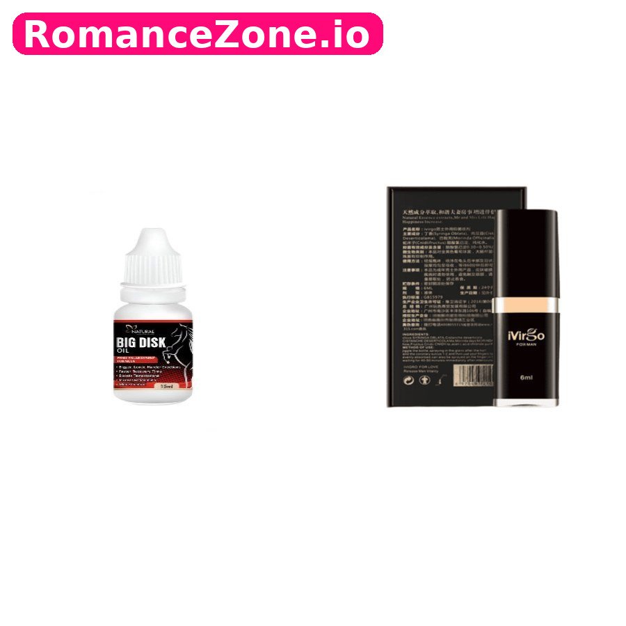 Big Disk Men Enhancement Oil + iVirGo Delay Spray Combo