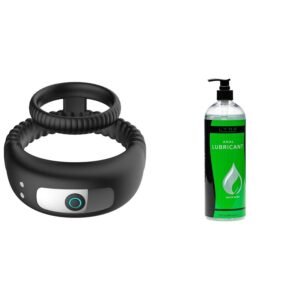 Black App Vibrating Cock Rings + Lynk Anal Lubricant Combo