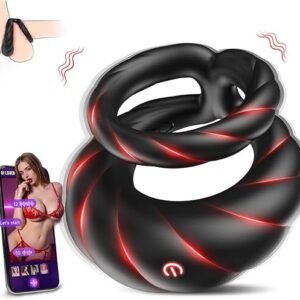 Double vibrating penis ring with dual-ring design