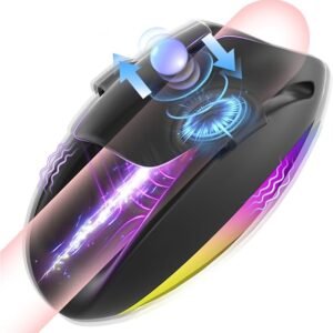 Dual-motor male masturbator with tapping and vibration modes