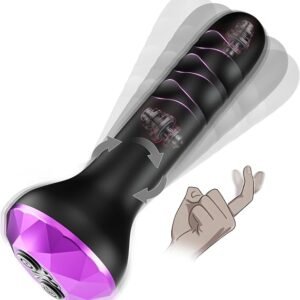 Dual motor prostate massager with vibration and rotation modes