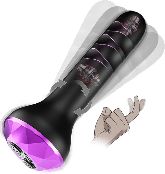 Dual motor prostate massager with vibration and rotation modes