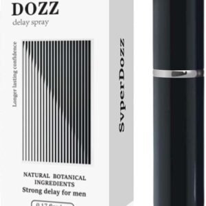 Delay spray for men in a compact bottle with discreet packaging