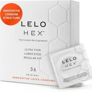 HEX Original Natural Latex Condoms with Hexagonal Web Design