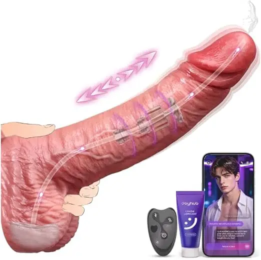 Koxten 11-inch automatic fluid vibrating dildo with liquid silicone body