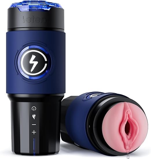 : Dark blue male hands-free masturbator
