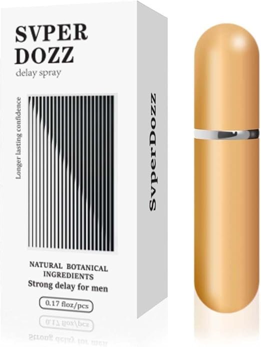 Men's botanical delay spray in a compact bottle